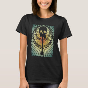 Camiseta Guitarra Cráneo Bajo Bajista Músico Festival de Ro