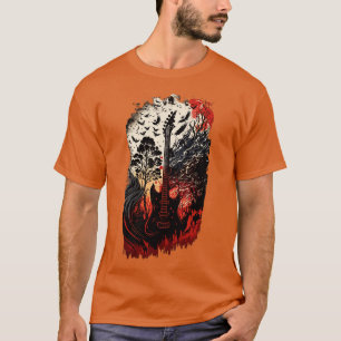 Camiseta Guitarra Cyberpunk Regalo Guitarista Concierto de 