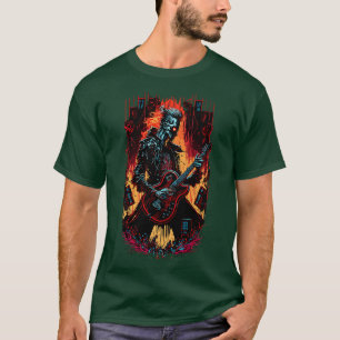 Camiseta Guitarra Cyberpunk Regalo Guitarista Concierto de 