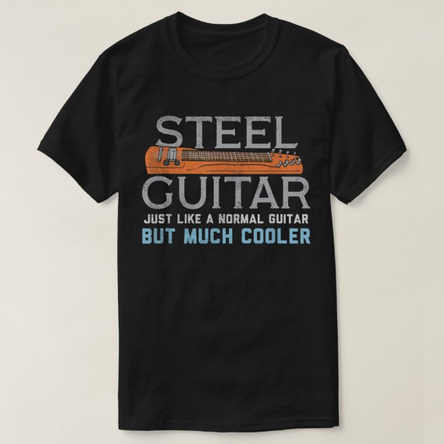 Camiseta Guitarra De Acero Para Jugador De Guitarra (Diseño del anverso)