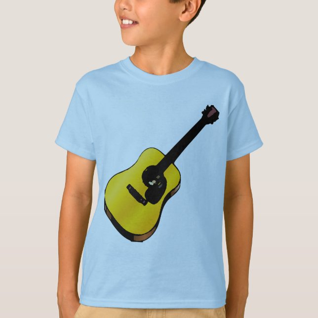 Camiseta Guitarra de arte pop (Anverso)