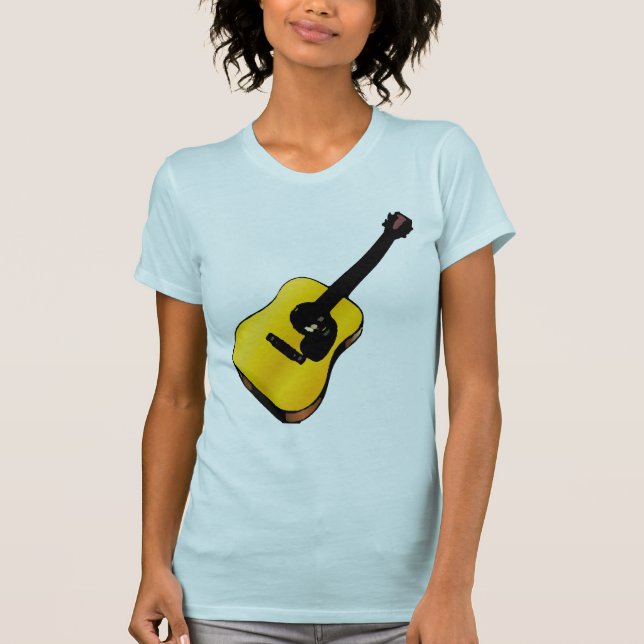 Camiseta Guitarra de arte pop (Anverso)