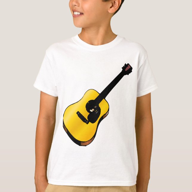 Camiseta Guitarra de arte pop (Anverso)