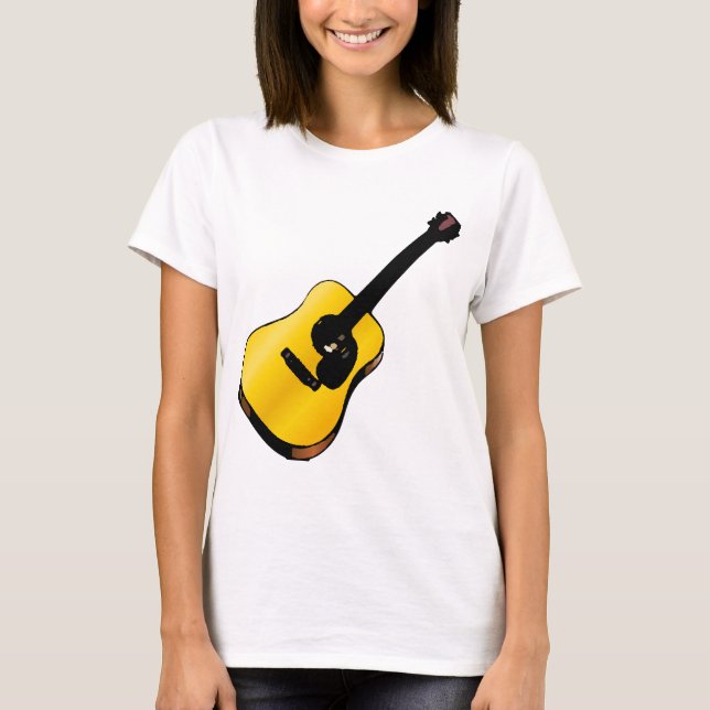 Camiseta Guitarra de arte pop (Anverso)