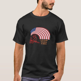 Camiseta guitarra de bandera estadounidense