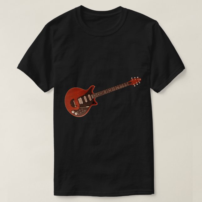 Camiseta Guitarra de Brian May (Especial Rojo) - Reina Pega (Diseño del anverso)