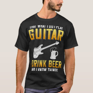 Camiseta Guitarra de cerveza y guitarra de cerveza de bebid