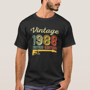 Camiseta Guitarra de cumpleaños 1988 34º cumpleaños 34