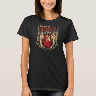 Camiseta Guitarra De Cumpleaños De 83 Años Mejor De 1939