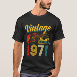 Camiseta Guitarra de edición limitada vintage año de nacimi