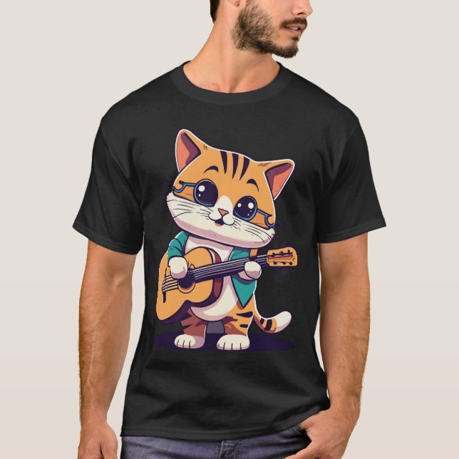 Camiseta Guitarra De Gato Cutáneo (Anverso)