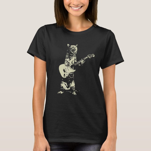 Camiseta Guitarra De Gato Cutáneo (Anverso)