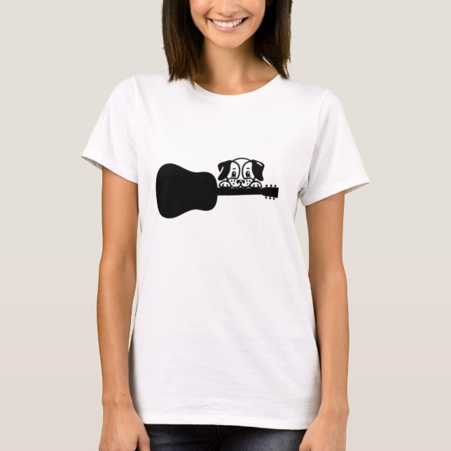 Camiseta Guitarra de juego de perros (Anverso)