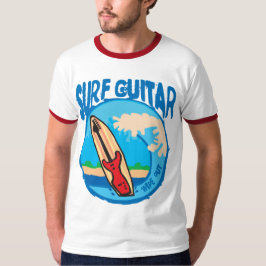 Camiseta Guitarra de la resaca: Guitarra roja en la tabla