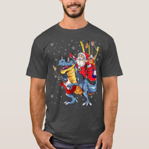 Camiseta Guitarra de los dinosaurios de Santa Riding T re G