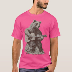 Camiseta Guitarra De Oso Para Mujeres