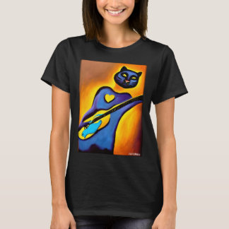 Camiseta Guitarra de pantera Animal salvaje Músico Gato dep