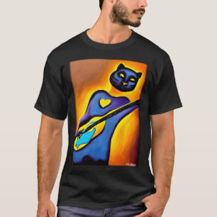 Camiseta Guitarra de pantera músico animal salvaje gato dep