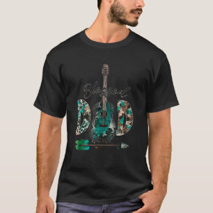 Camiseta Guitarra de Papá Bendito Papá Oeste Leopardo Padre