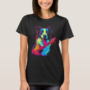 Camiseta Guitarra de perro Border Collie