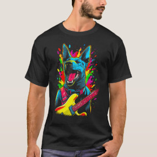 Camiseta Guitarra de perro Malinois belga