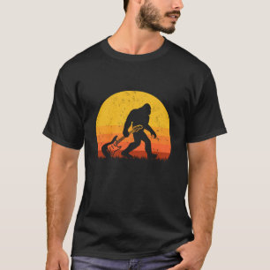 Camiseta Guitarra de pie grande Retro Bigfoot Guita