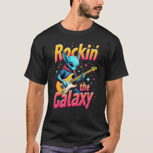 Camiseta Guitarra de rock alienígena T-Shirt Rockin’ the Ga
