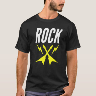 Camiseta Guitarra de Rock Rayos para Rockear