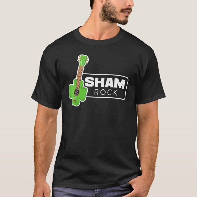 Camiseta Guitarra De Rock Sham Funny Guitarista Del Día De  (Anverso)