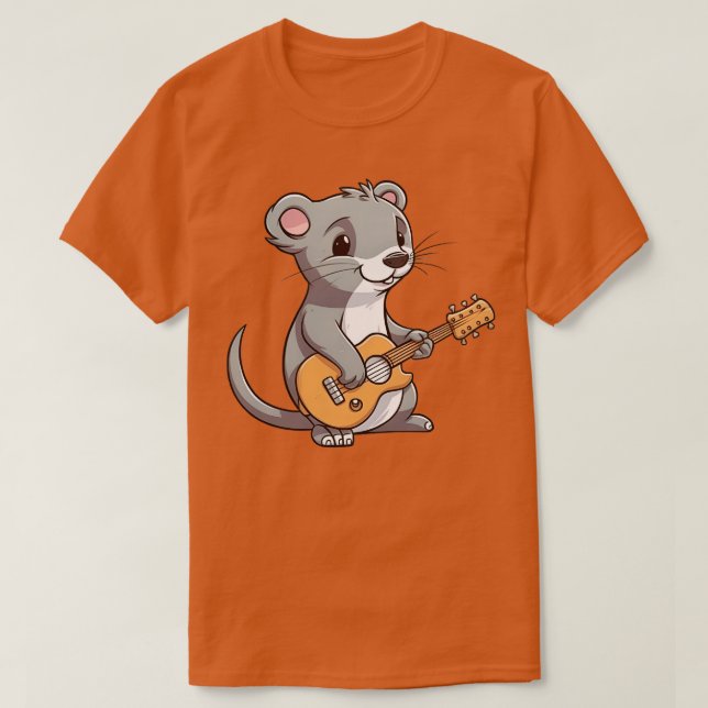 Camiseta Guitarra de tocador de mongosta (Diseño del anverso)