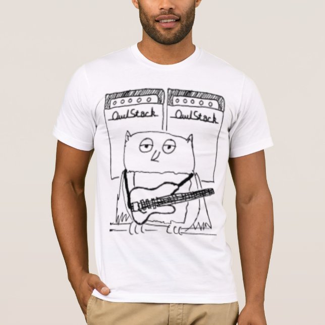 Camiseta guitarra del búho (Anverso)