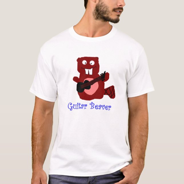 Camiseta guitarra del castor (Anverso)