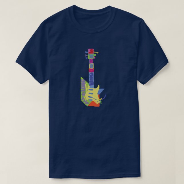 Camiseta Guitarra del Doodle de Wang Dang (Diseño del anverso)