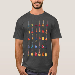 Camiseta Guitarra Diferentes Guitars Music Lover Gracioso R
