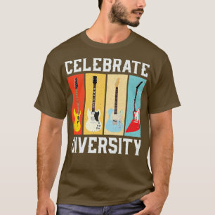 Camiseta Guitarra divertida celebra la música vintage Diver