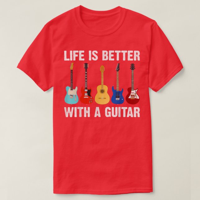 Camiseta Guitarra divertida Hombres Guitarra Mujeres Amante (Diseño del anverso)