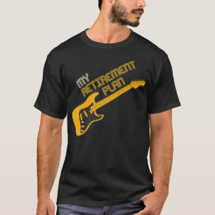 Camiseta Guitarra divertida Mi plan de retiro Música vintag
