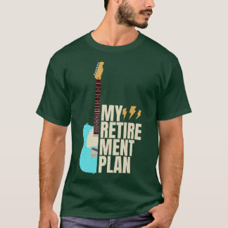 Camiseta Guitarra divertida Mi plan de retiro Música vintag