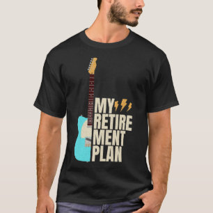 Camiseta Guitarra divertida mi plan de retiro Música vintag