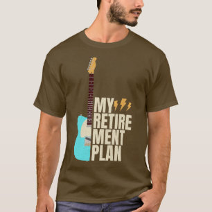 Camiseta Guitarra divertida Mi plan de retiro Música vintag