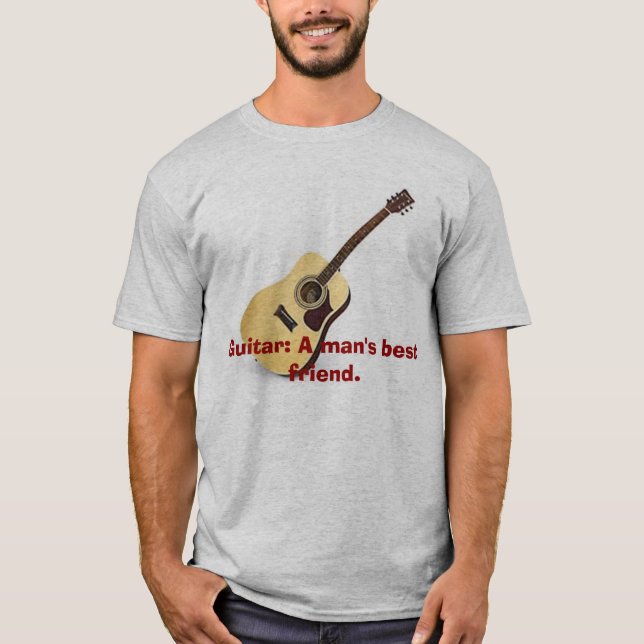 Camiseta Guitarra: El mejor amigo de un hombre (Anverso)
