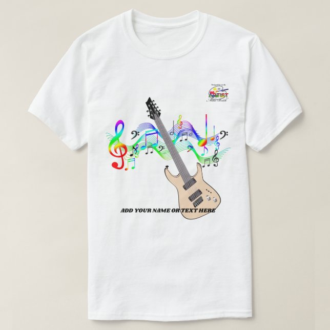 Camiseta Guitarra eléctrica (Diseño del anverso)