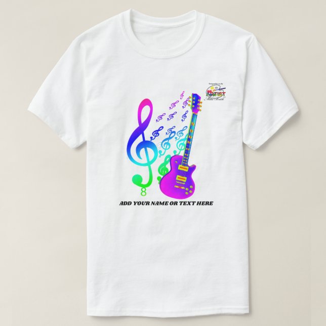 Camiseta Guitarra eléctrica (Diseño del anverso)
