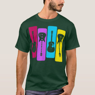 Camiseta Guitarra eléctrica acústica de Guitars retro