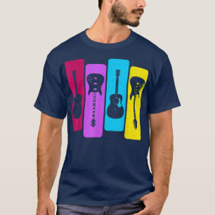 Camiseta Guitarra eléctrica acústica de Guitars retro