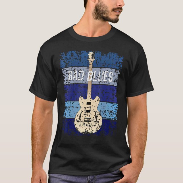 Camiseta Guitarra eléctrica de blues mala (Anverso)