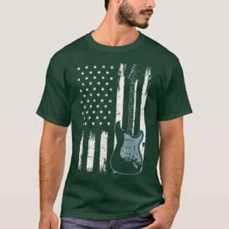 Camiseta Guitarra Eléctrica de la Bandera de los Estados Un