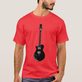 Camiseta Guitarra eléctrica de pop negro rojo