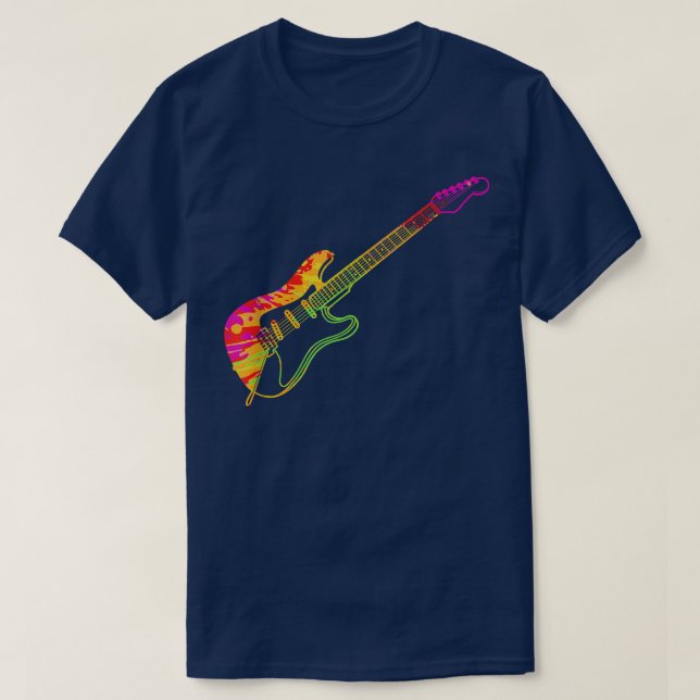 Camiseta Guitarra eléctrica estilo vintage (Diseño del anverso)