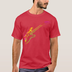 Camiseta Guitarra Eléctrica Estilo Vintage T-Shirt 100